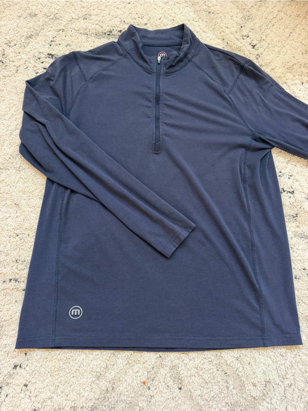 Travis Mathew Navy Half-Zip Performance Pullover